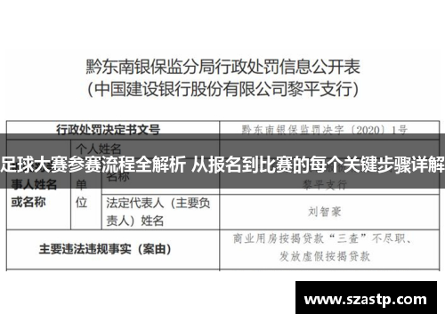足球大赛参赛流程全解析 从报名到比赛的每个关键步骤详解